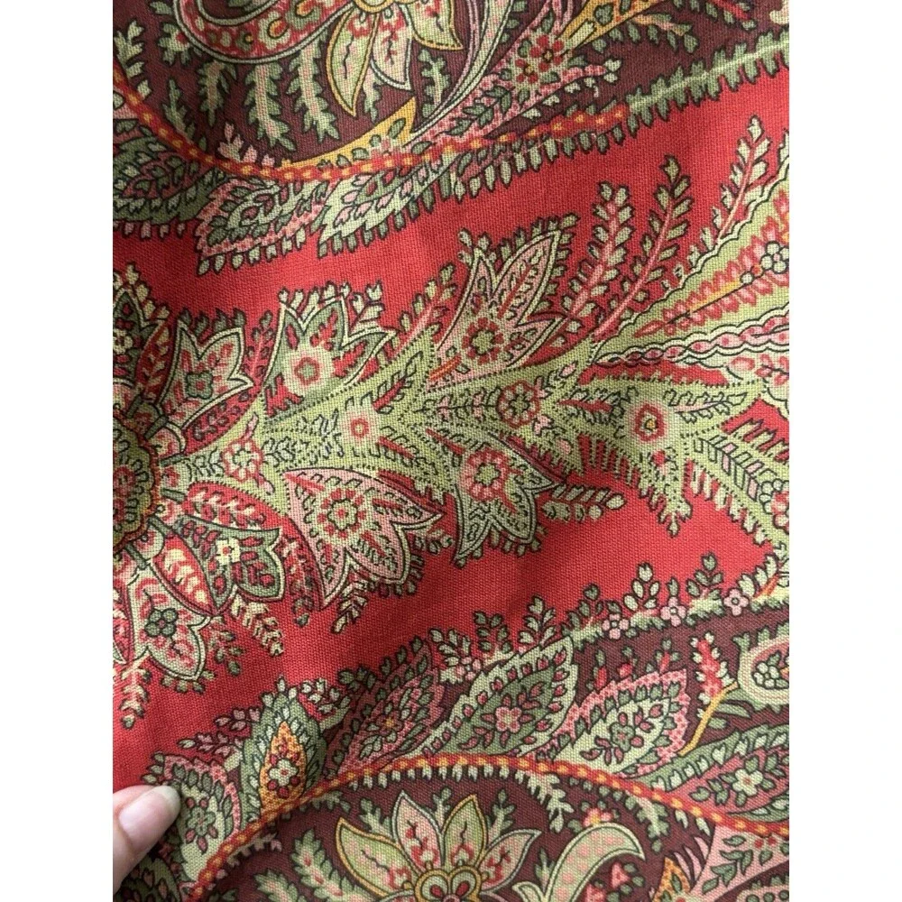 Pottery Barn Caroline Red Paisley Pillow Cover 24